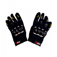 Перчатки с пальцами SPORTS с защитой черные (сенсорные)
