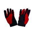 Перчатки с пальцами SPORTS с защитой красные (сенсорные)